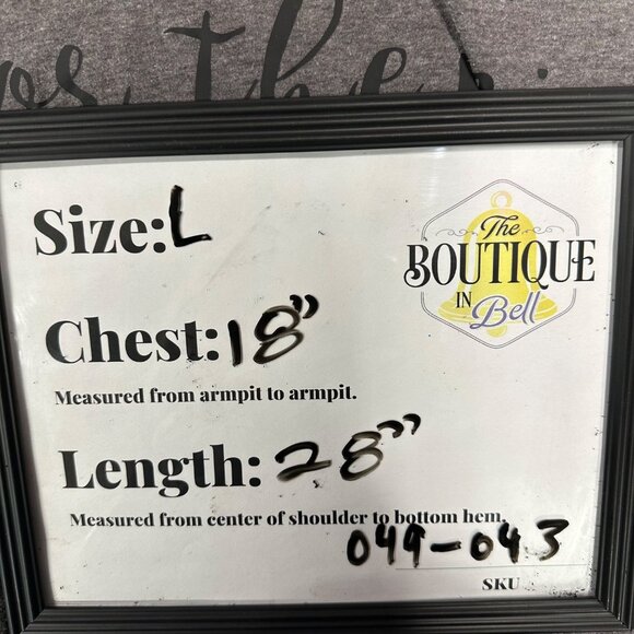 Crazydog Tshirts Thanksgiving Maternity Tee Large "We're here for the pie" Gray - Picture 6 of 8